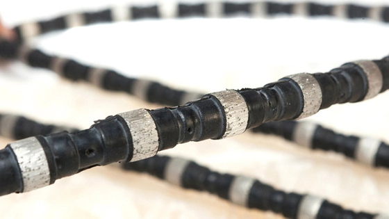 Công cụ khai thác đá cẩm thạch Dây kim cương Dây cưa để cắt đá 11,5mm