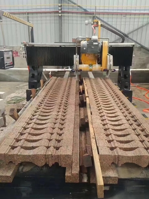 PLC Loại giàn CNC Máy cắt hồ sơ đá tuyến tính hai lưỡi