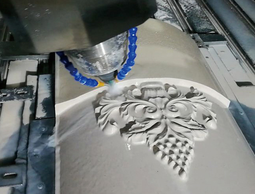 Bộ định tuyến CNC khắc đá 4 trục cho các đối tượng xi lanh Chân bàn
